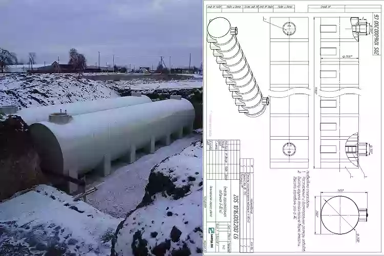 Подземный пожарный резервуар из полипропилена